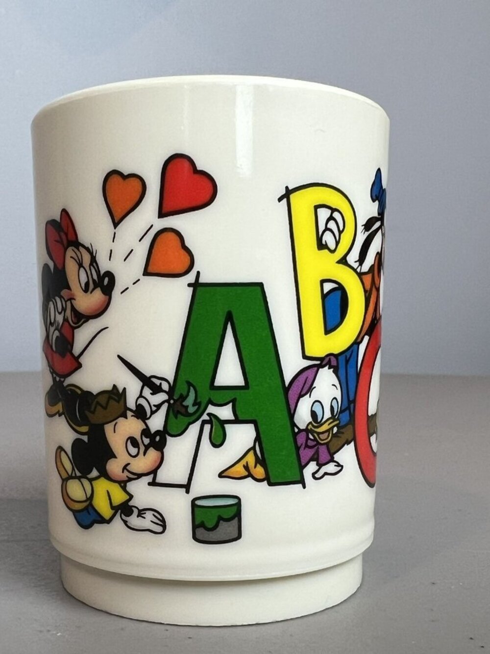 Walt Disney Mickey Mouse‎ Donald Duck Child's Drinking Tumbler Vtg Minnie Pluto